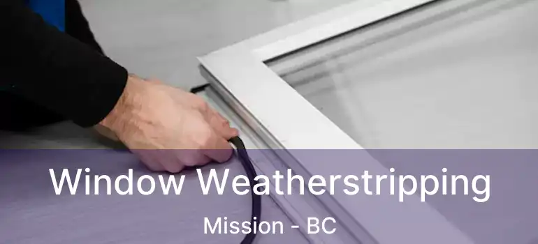  Window Weatherstripping Mission - BC