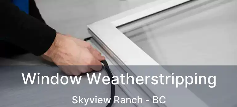  Window Weatherstripping Skyview Ranch - BC