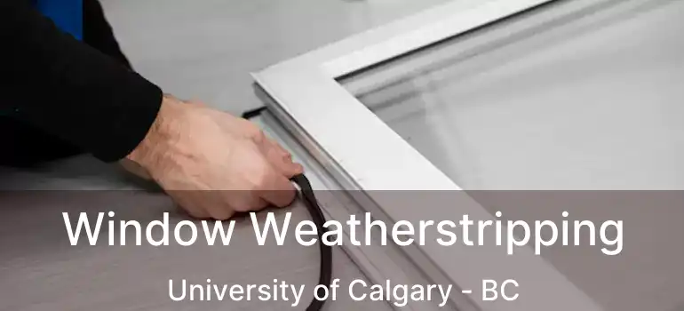  Window Weatherstripping University of Calgary - BC