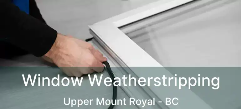  Window Weatherstripping Upper Mount Royal - BC